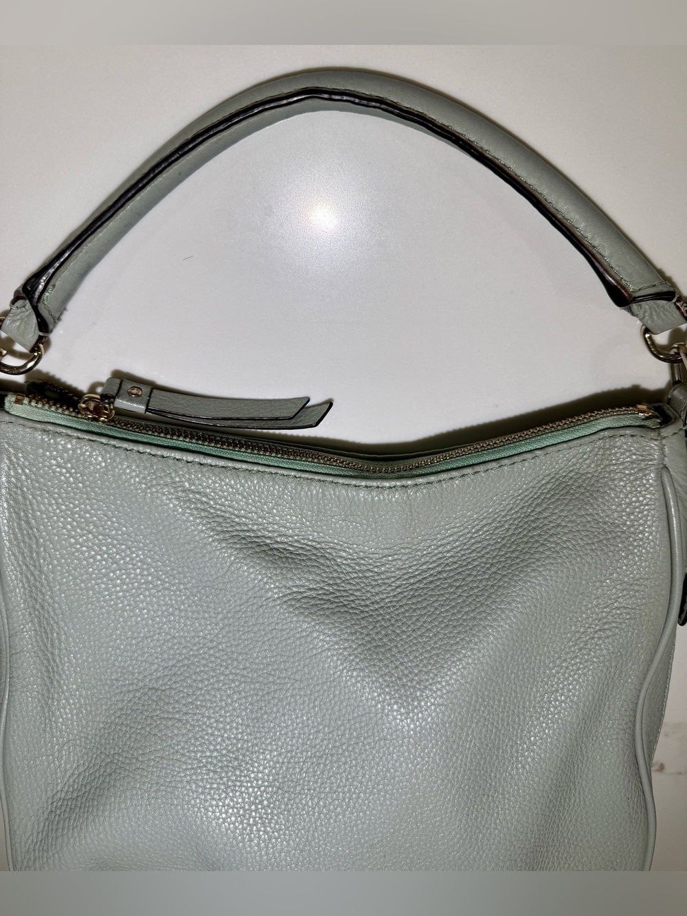 KATE SPADE Leather Cobble Hill Expandable Ella Crossbody/Shoulder bag Mint Green - Picture 11 of 16